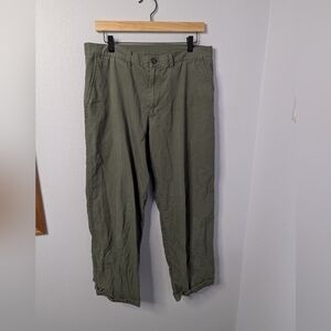 Patagonia Organic Cotton Chino Pants Men’s 34 – Olive Green Straight Leg